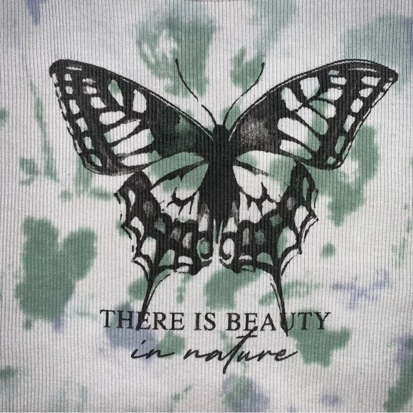 Urban Nation Butterfly Crop Top - Picture 3 of 7